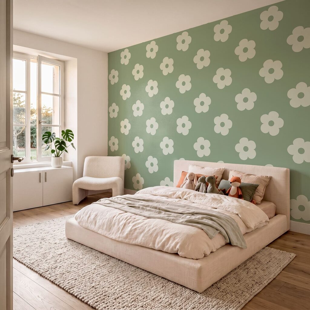 Motif de fleurs blanches