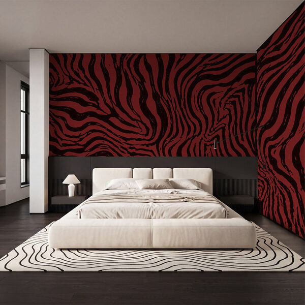 Motif à rayures rouges et noires Motif à rayures rouges et noires