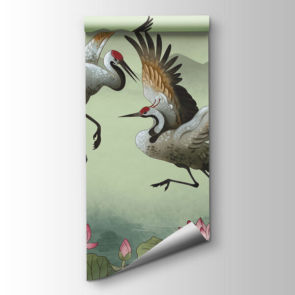 Couple of cranes in flight