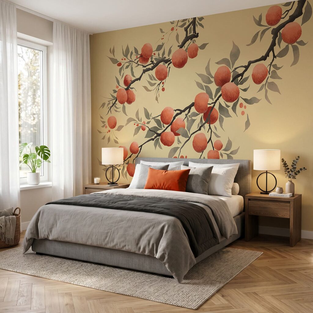 Branche chargée d'oranges
