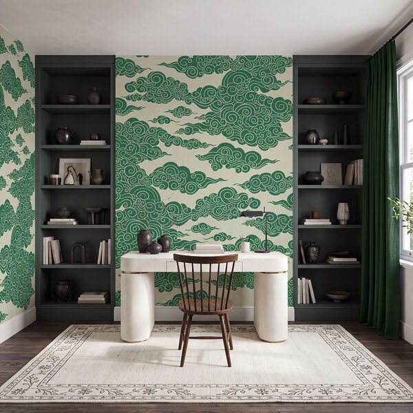 Motif de nuages verts Motif de nuages verts
