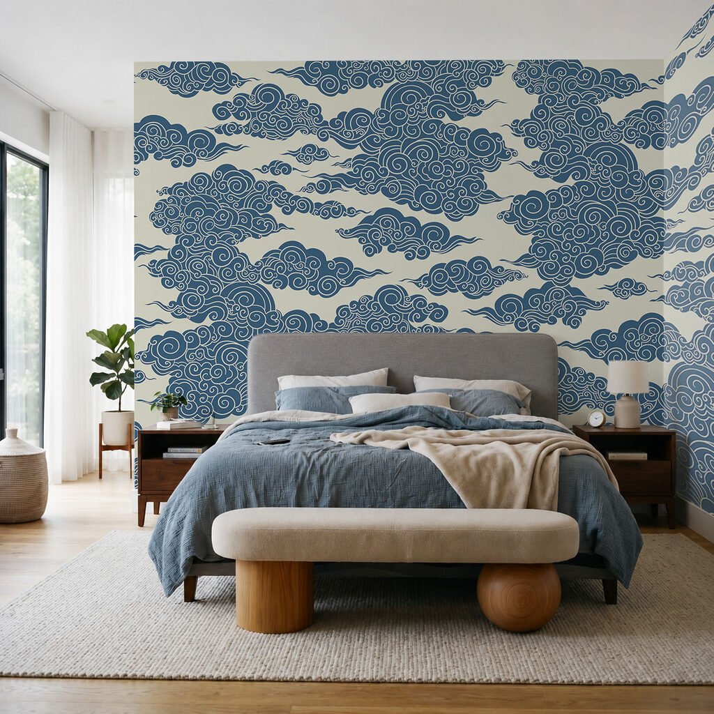 Motif de nuages et de tourbillons Motif de nuages et de tourbillons