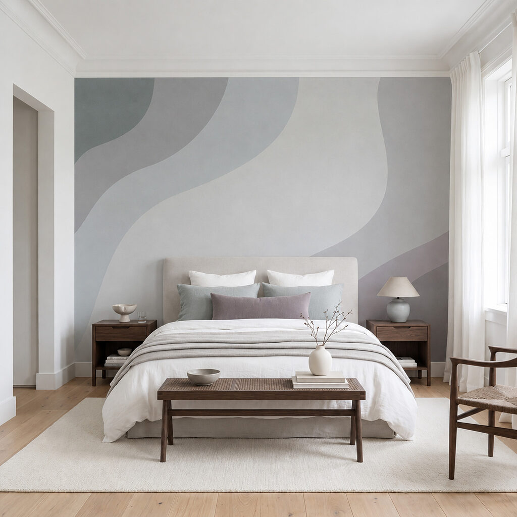 Motif ondulé blanc et gris Motif ondulé blanc et gris