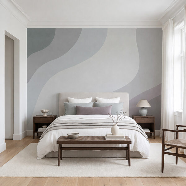 Motif ondulé blanc et gris Motif ondulé blanc et gris