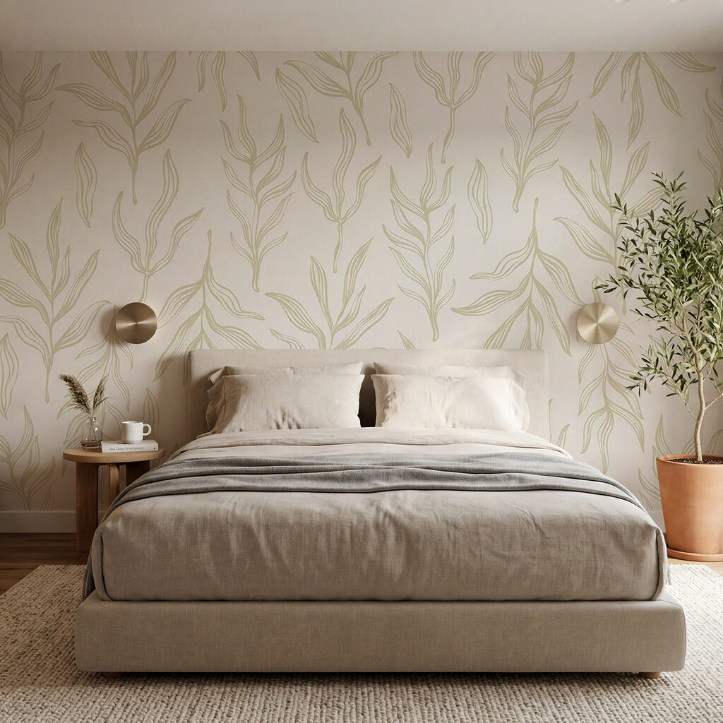 Motif de feuilles sur fond blanc Motif de feuilles sur fond blanc