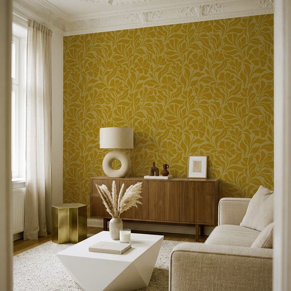 Motif jaune et blanc
