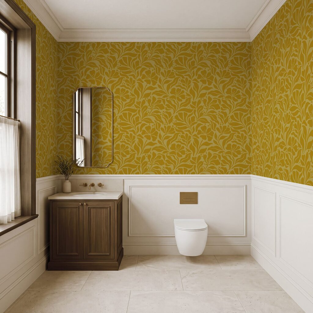 Motif jaune et blanc