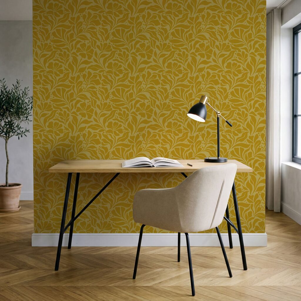 Motif jaune et blanc
