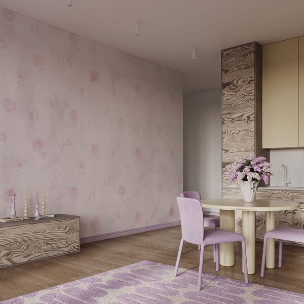 Motif de fleurs roses sur fond blanc