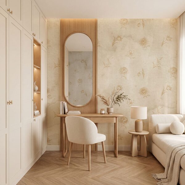 Motif floral sur fond blanc