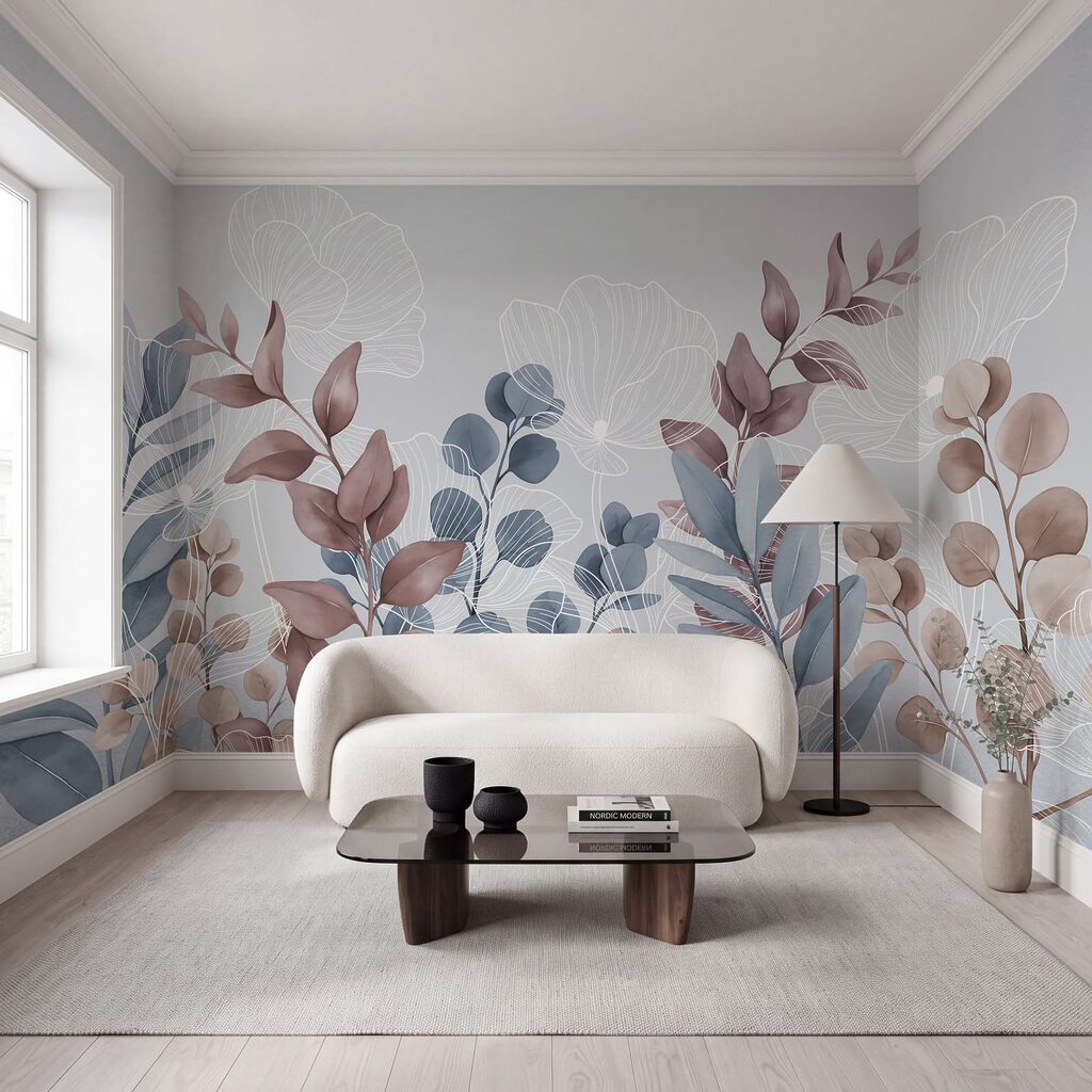 Motif floral élégant aux teintes douces