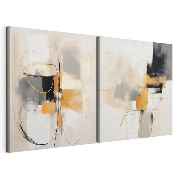 Impression sur toile modulaire Deux tableaux de couleurs différentes