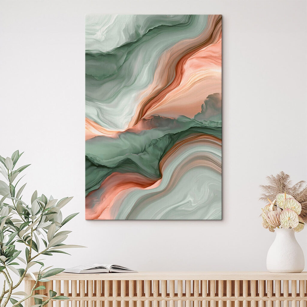 Serene waves of color blend beautifully Serene waves of color blend beautifully