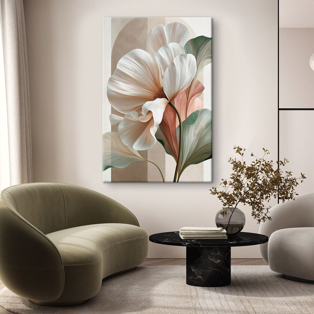 - Elegant blooms in soft hues