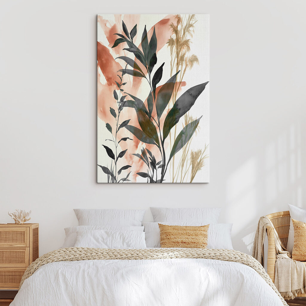 Painting of leaves and plants
