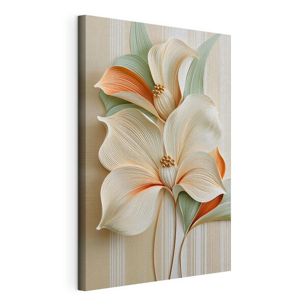 Tableaux Magnifique motif floral aux couleurs douces