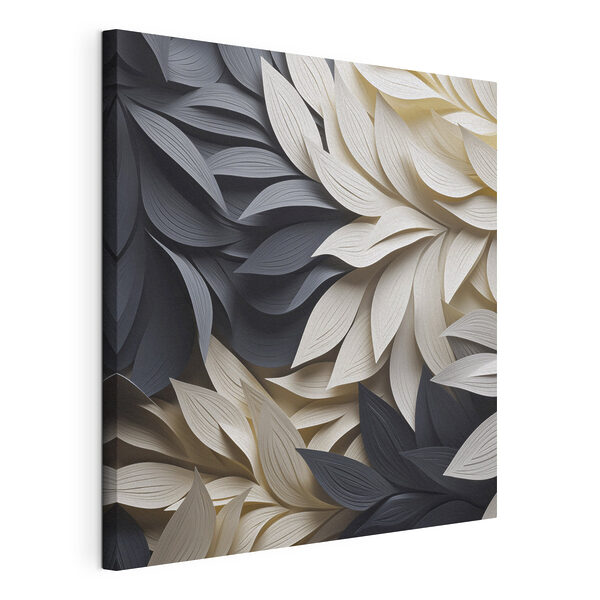 Feuilles noires et blanches Tableaux Feuilles noires et blanches