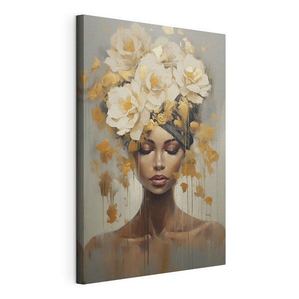 Tableau représentant une femme avec des fleurs dans les cheveux Tableaux Tableau représentant une femme avec des fleurs dans les cheveux