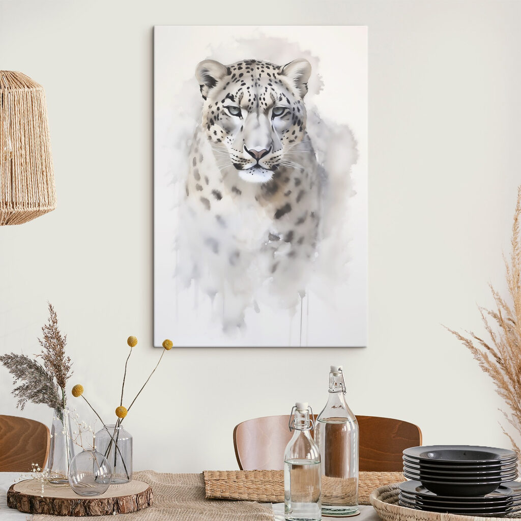 Majestic feline in soft hues