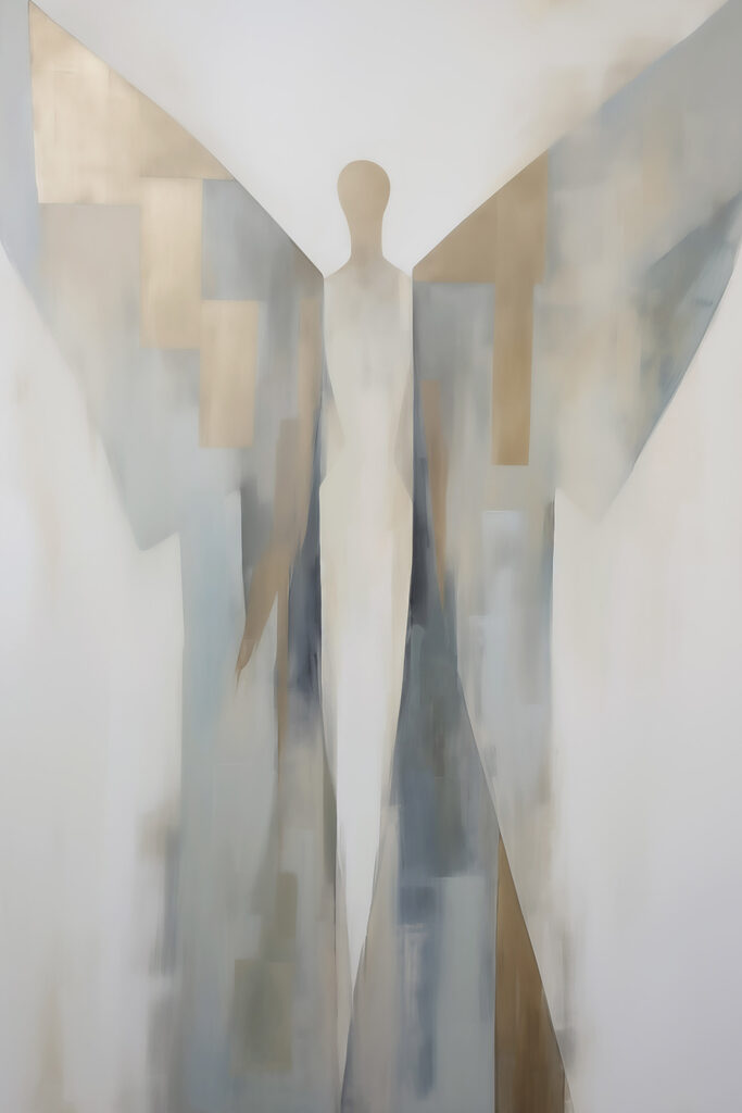 Painting of a person with wings Painting of a person with wings