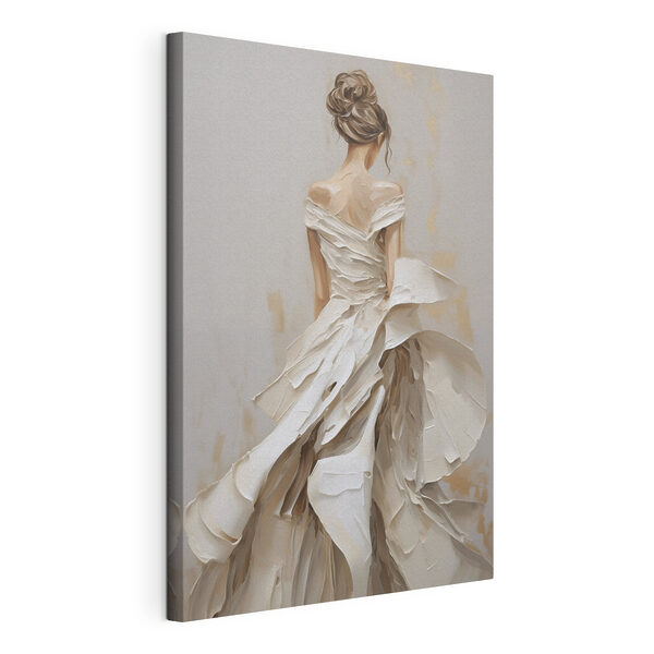 Tableaux Tableau représentant une femme en robe blanche
