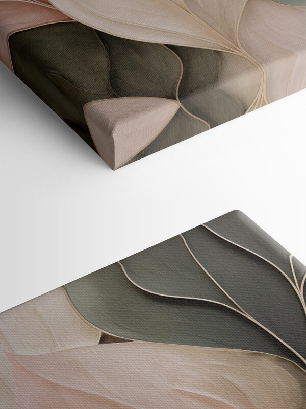 Elegant leaves in soft, muted colors
