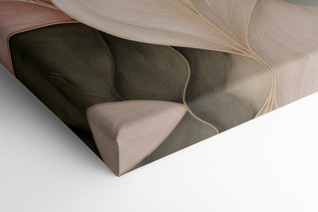 Elegant leaves in soft, muted colors