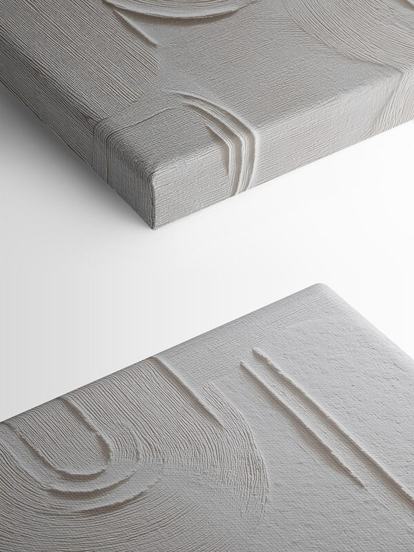White and grey art