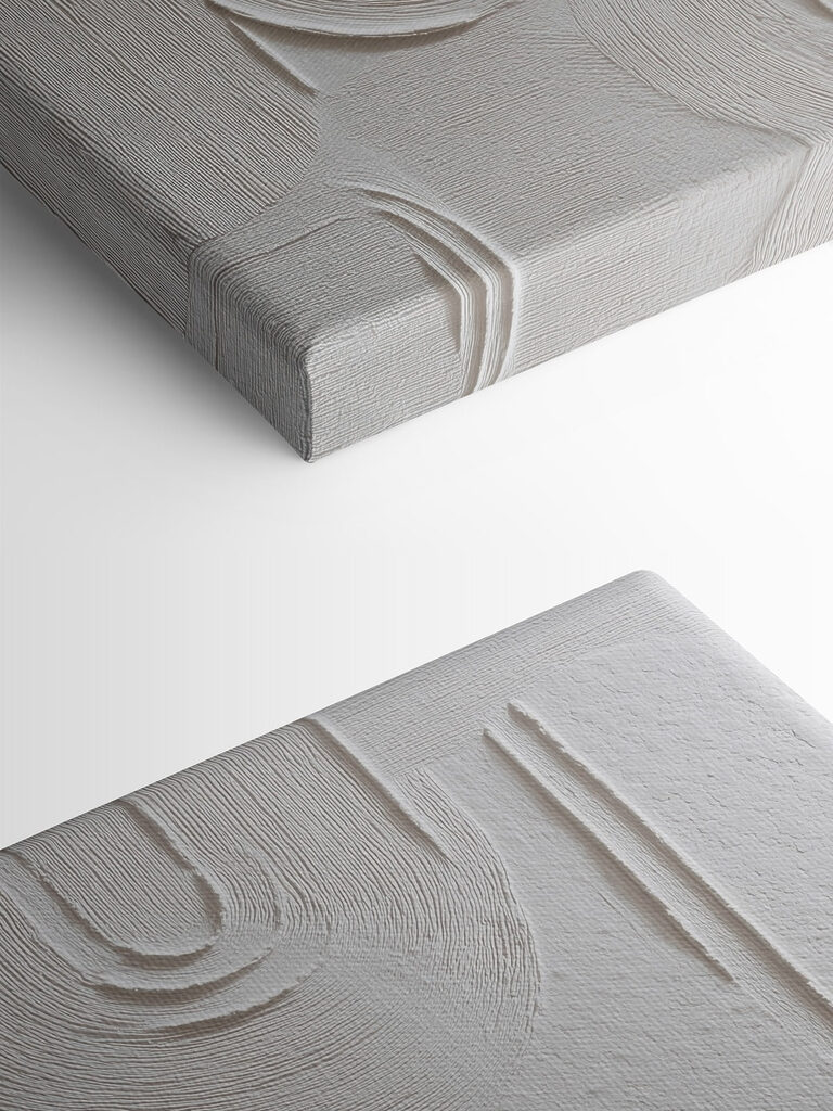 White and grey art