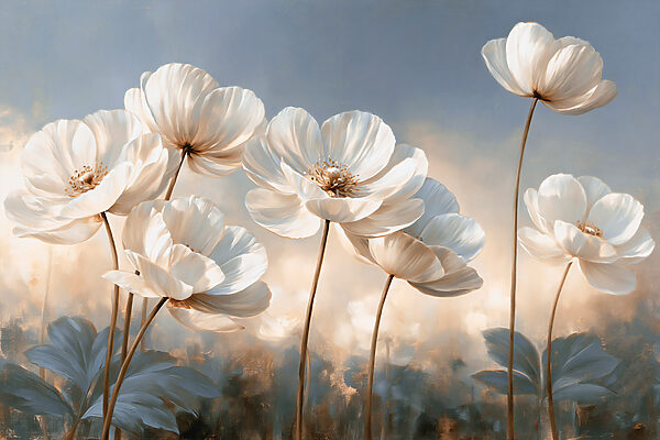 Group of white flowers Group of white flowers
