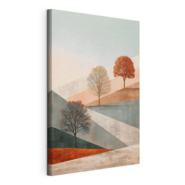 Peinture représentant des arbres sur une colline Tableaux Peinture représentant des arbres sur une colline