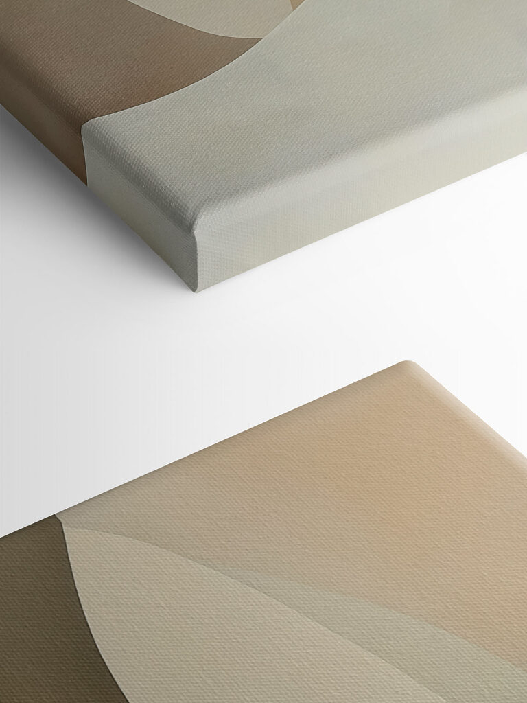 Fluid shapes in soft earth tones