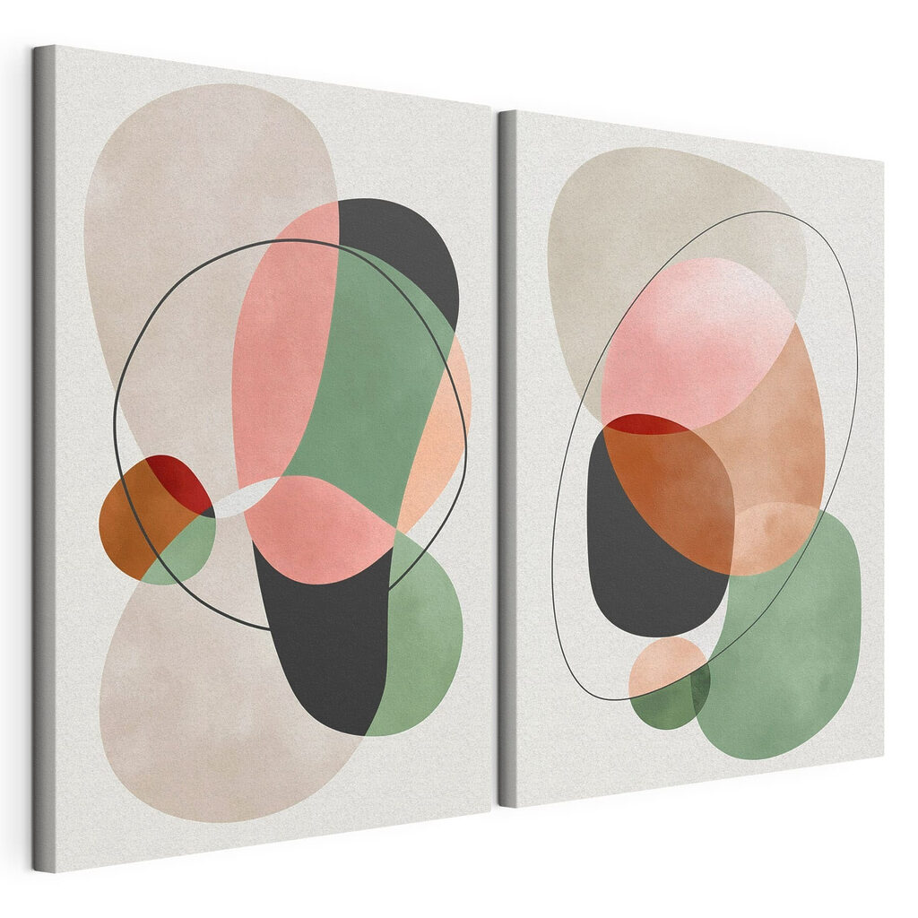 Abstract shapes in soft colors
