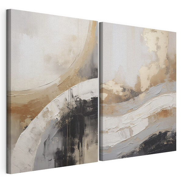 Deux œuvres d'art Impression sur toile modulaire Deux œuvres d'art