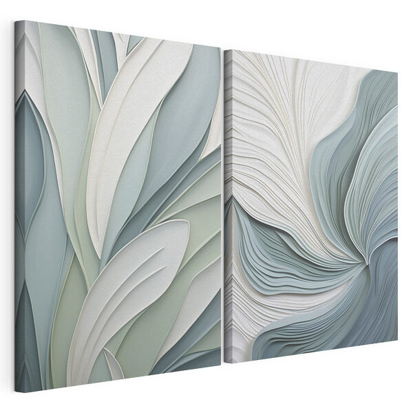 Des courbes douces dans des couleurs apaisantes Impression sur toile modulaire Des courbes douces dans des couleurs apaisantes