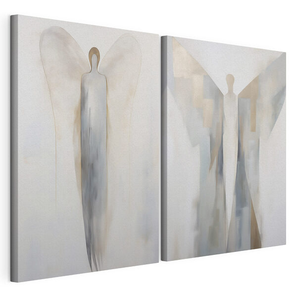 Des silhouettes éthérées aux teintes discrètes Impression sur toile modulaire Des silhouettes éthérées aux teintes discrètes