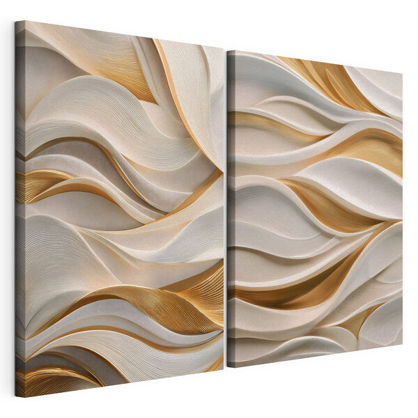 Motifs fluides aux tons doux Impression sur toile modulaire Motifs fluides aux tons doux