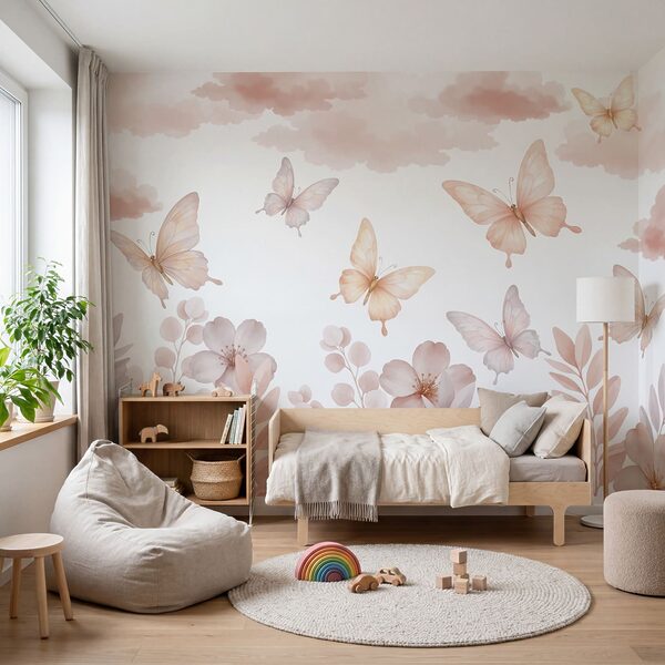 Des papillons volant au-dessus des fleurs Des papillons volant au-dessus des fleurs