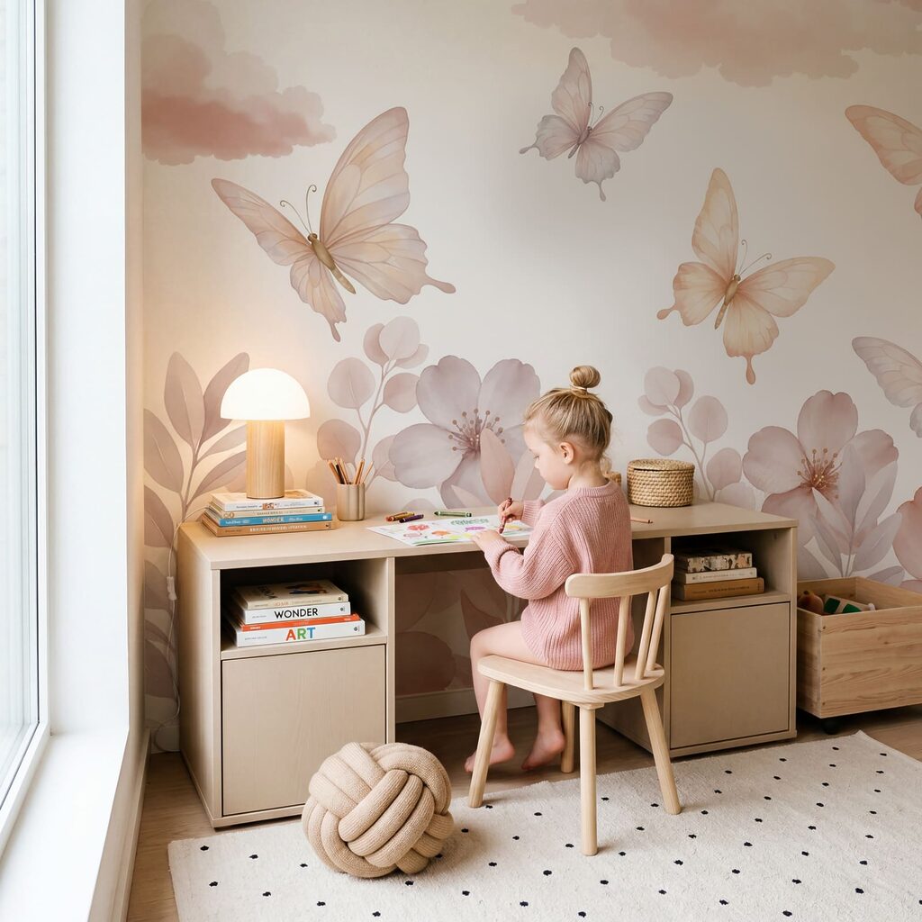 Des papillons volant au-dessus des fleurs Des papillons volant au-dessus des fleurs