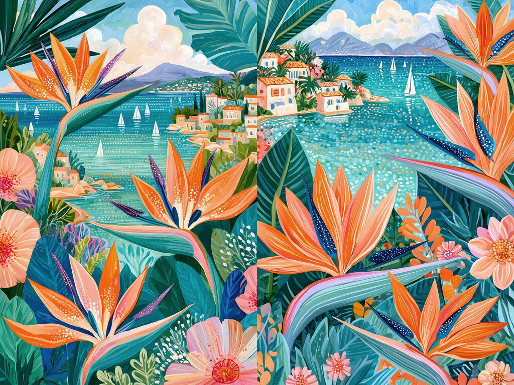 Collage of flowers and plants Collage of flowers and plants