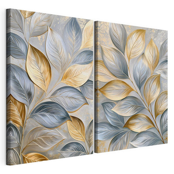Une élégance inspirée de la nature, dans des tons doux Impression sur toile modulaire Une élégance inspirée de la nature, dans des tons doux