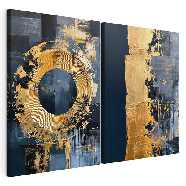 Motifs circulaires aux couleurs vives Impression sur toile modulaire Motifs circulaires aux couleurs vives