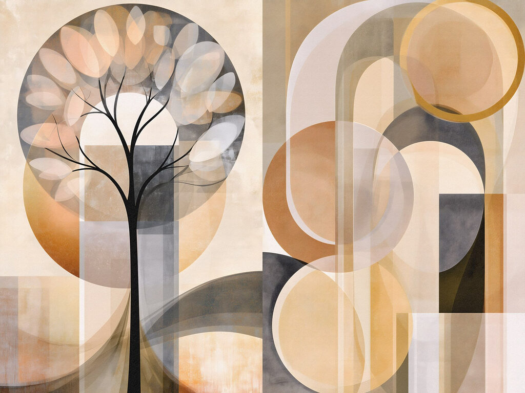 Tree with circles and lines