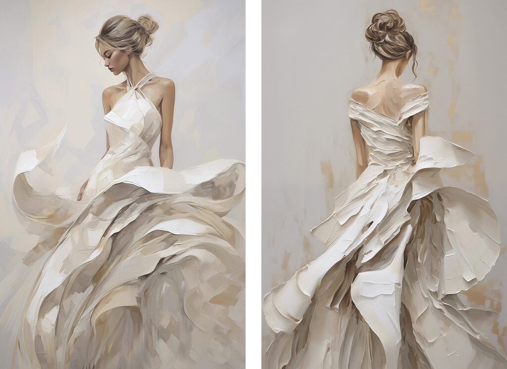 Woman in a white dress