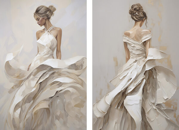 Woman in a white dress
