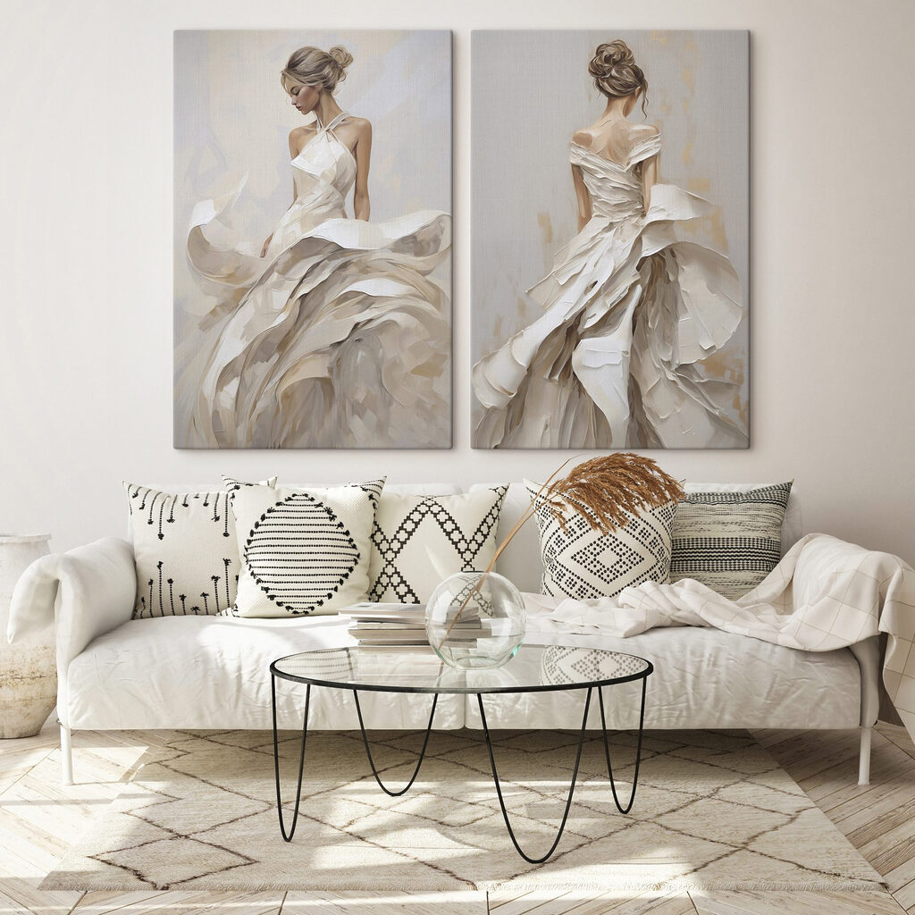 Woman in a white dress