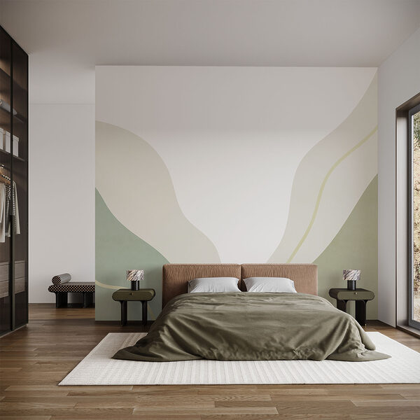 Art abstrait vert et blanc