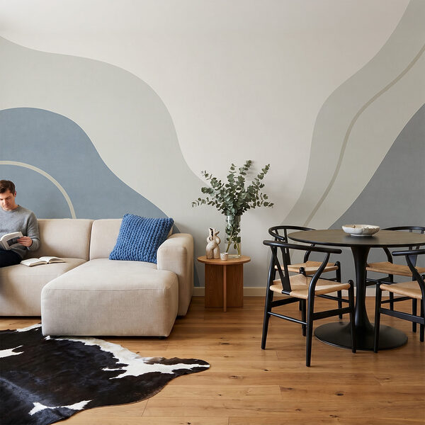 Art blanc et bleu