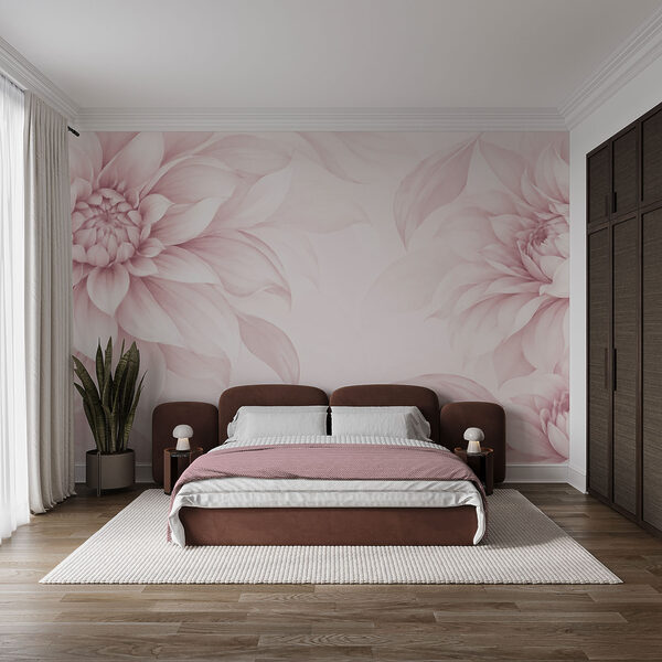Des fleurs délicates aux teintes rose pâle