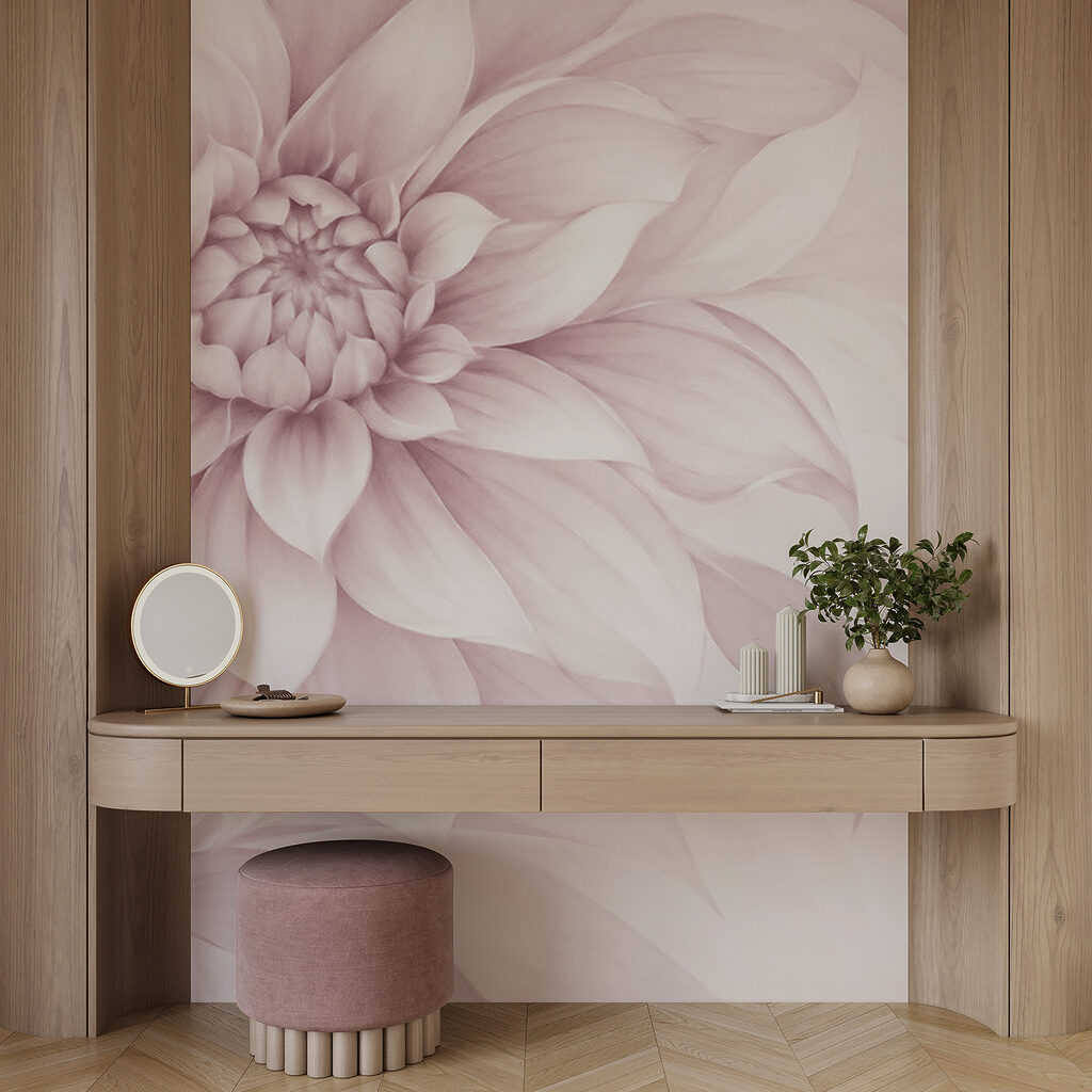 Des fleurs délicates aux teintes rose pâle